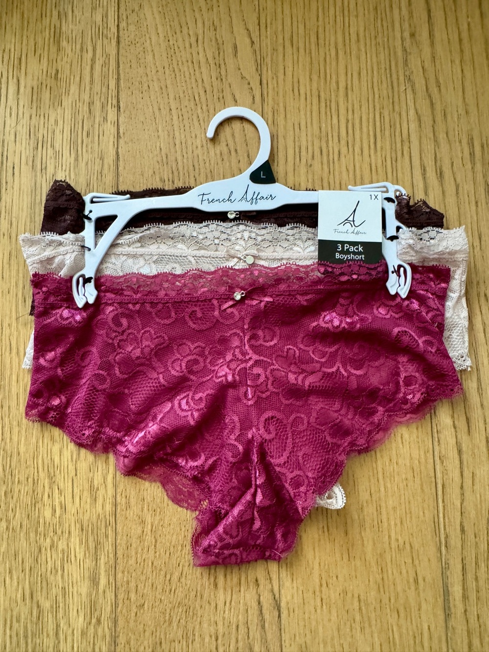 3 French Affair Lace Underwear Size L